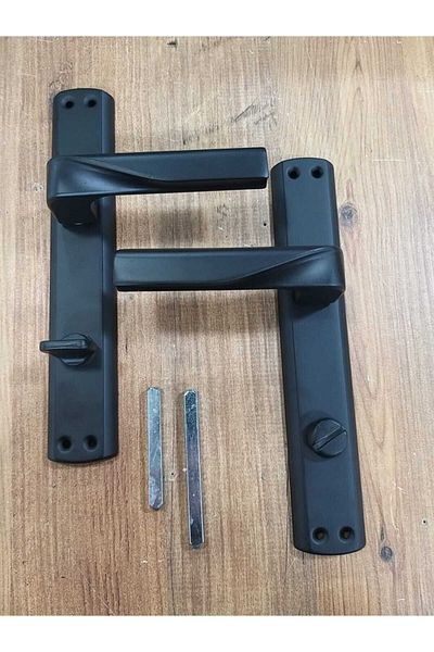 ARON Sofuoğlu Noyan Mirrored Matte Black (Bathroom-WC) Door Handle (Right) Aluminum / Steel