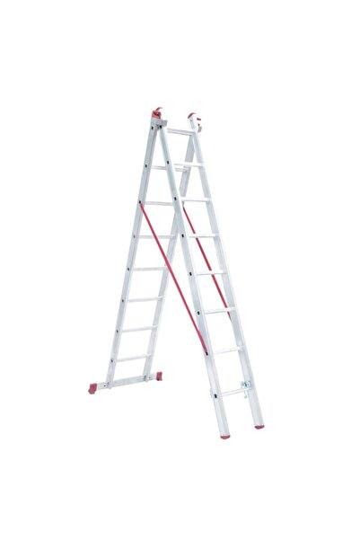 Beykon Madeni Eşya A Tipi 2x2 Toplam 4 Metre Sürgülü Endüstriyel Ptt Merdiveni