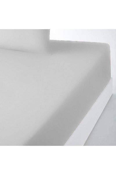 MundoLindo Large Size White Organic Cotton Single Elastic Sheet Set