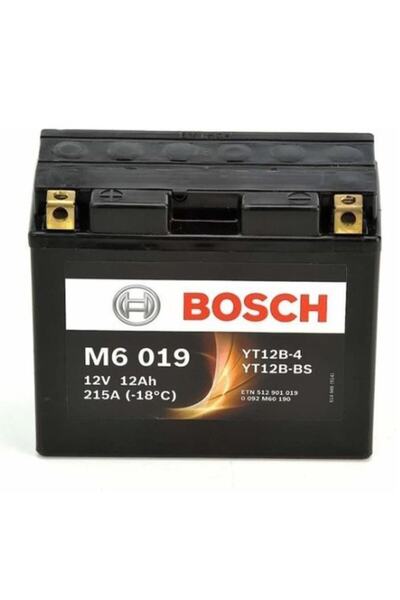 Bosch M6019 12v 12ah Agm Yt12b-bs Motosiklet Aküsü