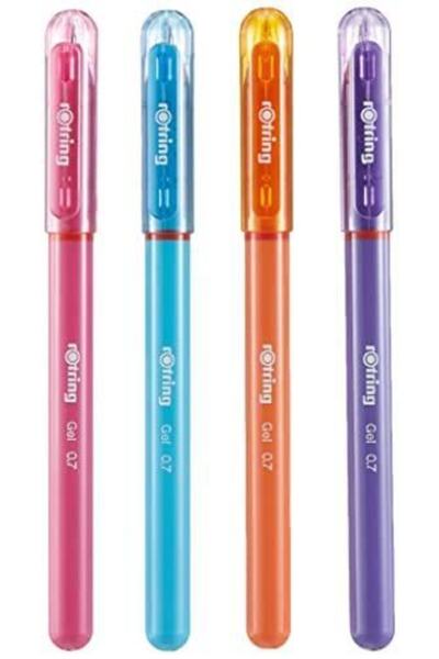 Rotring 2115364 Jel Kalem 0.7 mm 4lü Blister Canlı Renkler