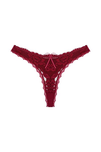 Zena Chiloți de damă din 2 piese din dantelă în față, din bumbac șinur în spate