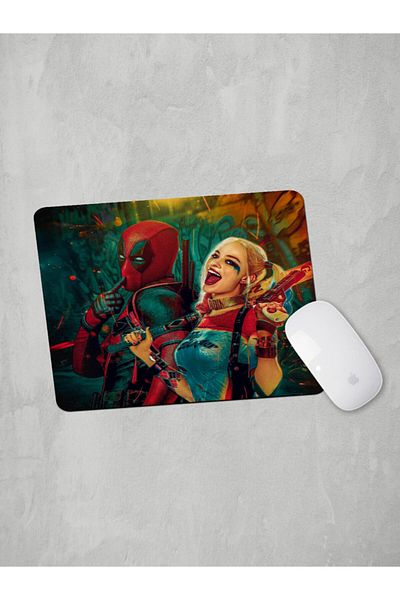 Panorama Ajans Deadpool And Harley Quinn Marvel Design Mouse Pad
