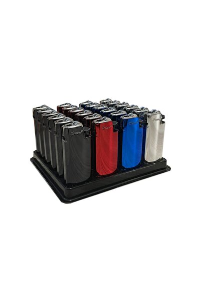 Toscow Metal Kılıflı Taşlı Çakmak 24 Adet