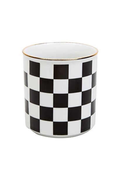 Vivas Damalı Mini Vazo - Şekerlik - Kulpsuz Kupa Bardak