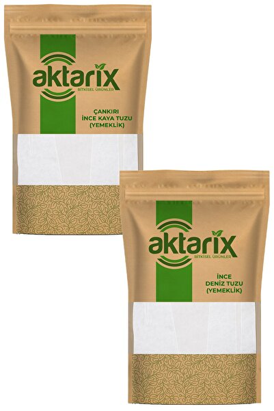 aktarix Ince Yemeklik Tuz Seti 6 Kg ( 3 Kg Deniz Tuzu + 3 Kg Çankırı Kaya Tuzu )