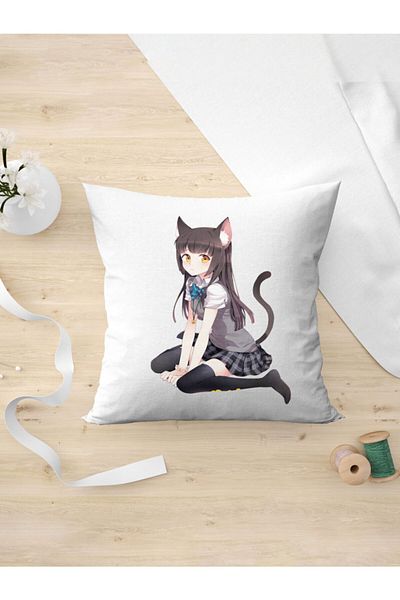 Panorama Ajans Μίνι φούστα Cat Girl Cat Girl Δώρο για φίλη Μαξιλαροθήκη