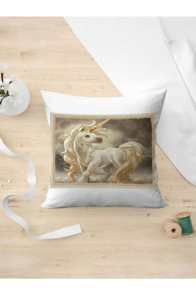 Panorama Ajans Λευκή μαξιλαροθήκη Unicorn Horse
