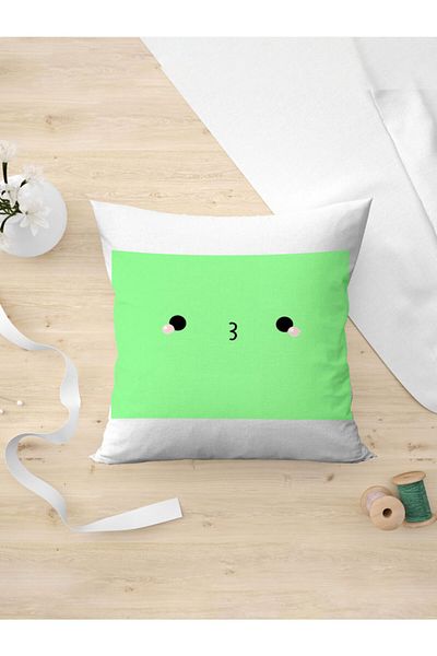 Panorama Ajans Kawaii Minimal Green Cute Sweet Μαξιλαροθήκη