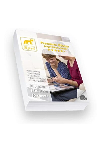 ROVİ Premium Parlak Fotoğraf Kağıdı 300 gsm 50yp 13x18 cm