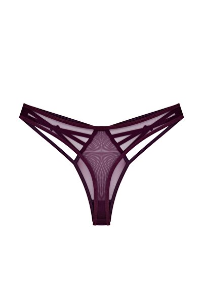 Zena Chiloți de damă fantezie din 3 piese cu detaliu de frânghie din tul pe spate și față