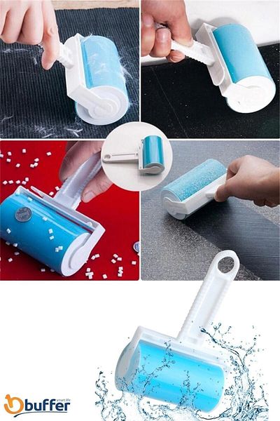 Buffer New Generation Washable Practical Lint and Dust Collection Roller + Small Size Lint Care Set with Cat and Dog Wire