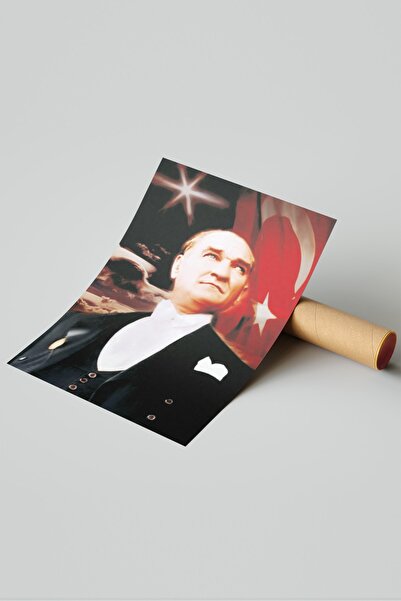 Tekin Ozalit Türk Bayrakları Atatürk Posteri 50x70
