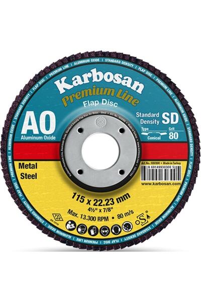 KARBOSAN Alüminyum Oksit Flap Zımpara 115 40 Nk - 10 Adet