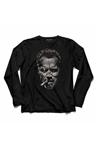Kendim Seçtim Terminator Arnold Švarceneger portret majica dugih rukava Štamp...