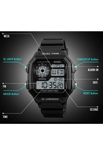 Skmei Dijital Multifonksiyon Erkek Kol Saati 1299