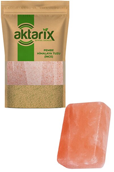 aktarix 500 Gr Öğütülmüş Ince Himalaya Tuzu Yemeklik + Büyük Boy Himalaya Tuz Sabunu