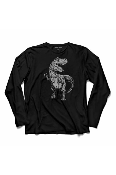 Kendim Seçtim Dinosaurus Dinosaurus Silueta Dizajn Majica Dugih Rukava Štampa...