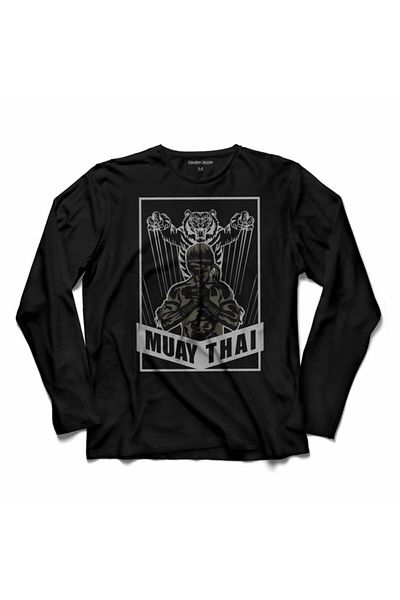 Kendim Seçtim Tricou Muay Thai Tiger Muaythai Kick Boxing Far East cu mânecă lungă