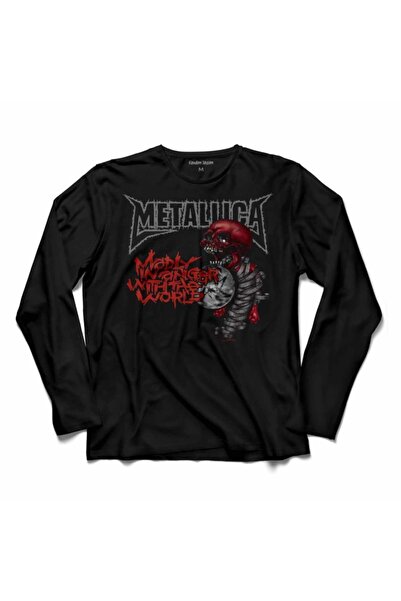Kendim Seçtim تي شيرت Metallıca Madly In Anger With The World Tour ذو الأكمام...