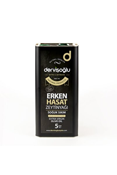 Dervişoğlu Zeytincilik Erken Hasat Soğuk Sıkım Sızma Zeytinyağı 5 lt