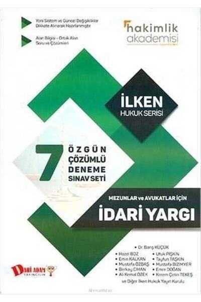 Dahi Adam Yayıncılık Hakimlik Akademisi Idari Yargı 7'li Çözümlü Deneme Sınavı
