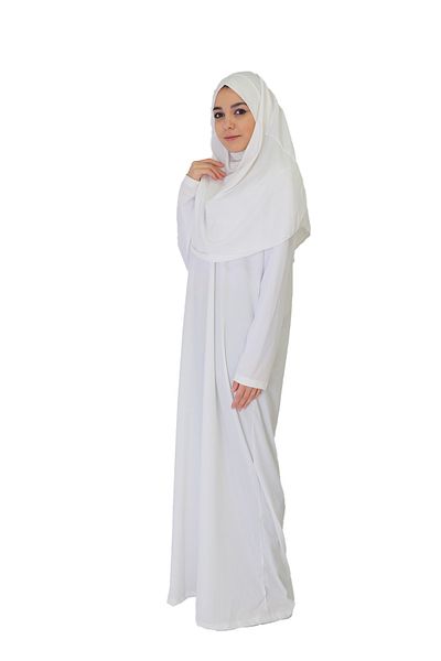 ZEHRANAZ NAMAZ ELBİSESİ White Non-Zipper Prayer Dress