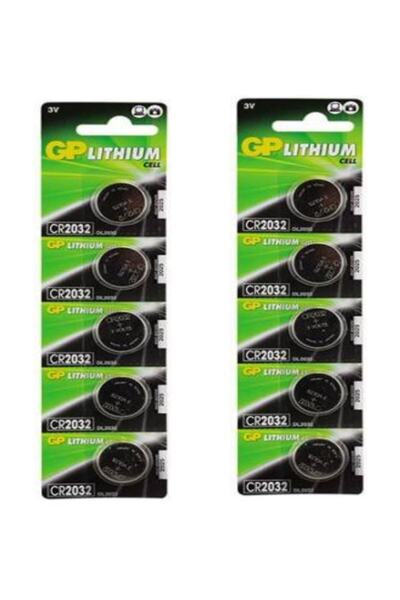 GP Batteries Gp 10 Adet 3 Volt Cr2032 Lityum Düğme Para Pil