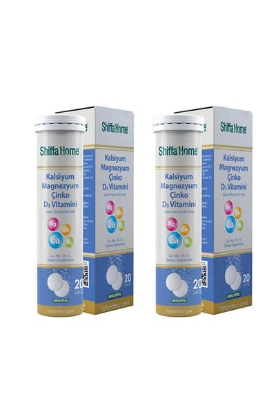 Shiffa Home Vitamin D3 - Calcium, Magnesium and Zinc Supplement