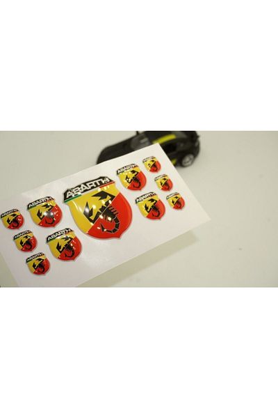 ABARTH Fiat Logo 3m 3d Drop Silicone Torpedo Luggage Fender Logo Emblem Rigging Set
