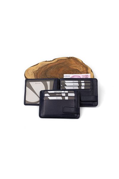 Grande 544 Genuine Leather Men's Magnetic Card Holder/Wallet