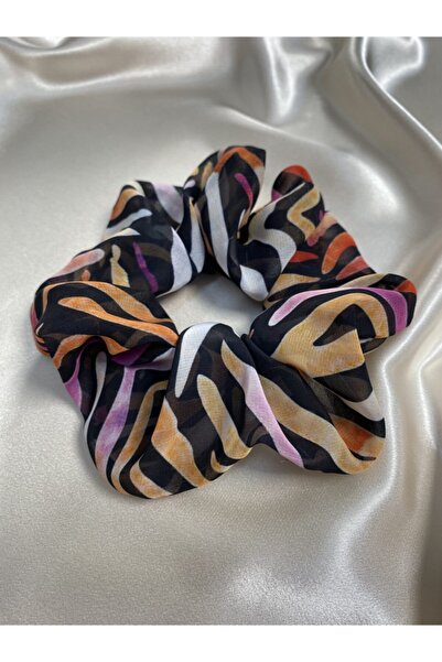 pistore Elastic de păr din șifon pentru femei, cu model leopard