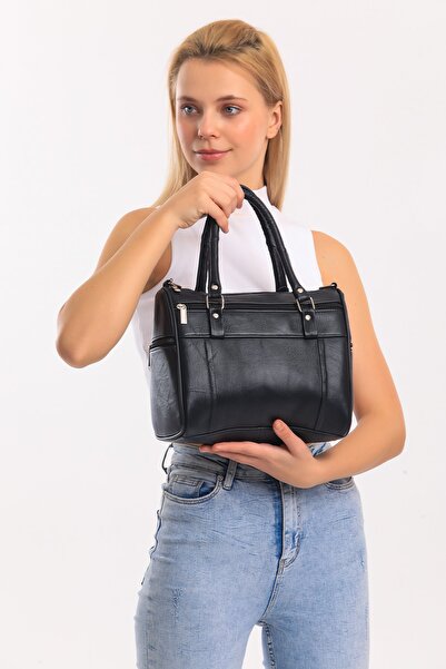 fubileather Сумка з натуральної шкіри з м'якою текстурою для рук і плеча - темно-синя