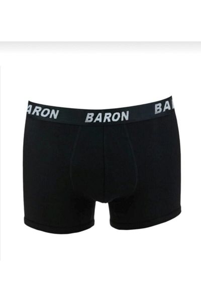 BARON Μαύρο Χρώμα Ανδρικό Boxer 2τμχ