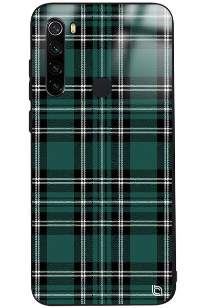 WANNA PROTECT Xiaomi Redmi Note 8 Plaid Fabric Premium Patterned Glossy Case