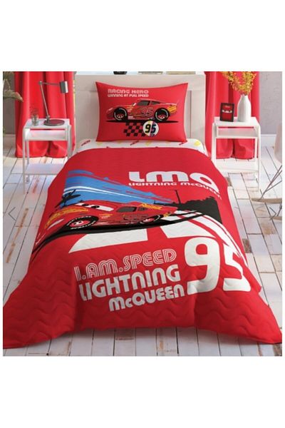Taç Licensed Quilted Duvet Cover Set Cars Full Speed