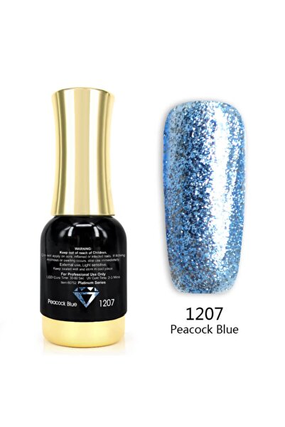 Venalisa Simli Kalıcı Oje Peacock Blue V-1207 12 Ml Platinum