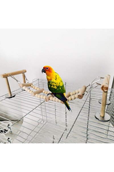 UniqBirdToys Trendme Wooden Ladder Cage Top Play Track