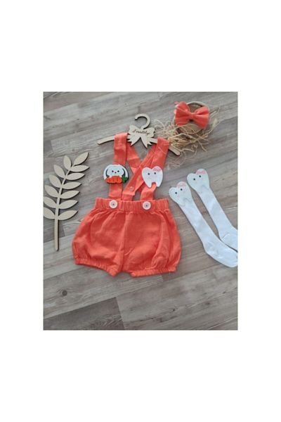 Feriatolye Baby Girl Teeth Wheat Concept Yavruagzi Baby Girl Salopet