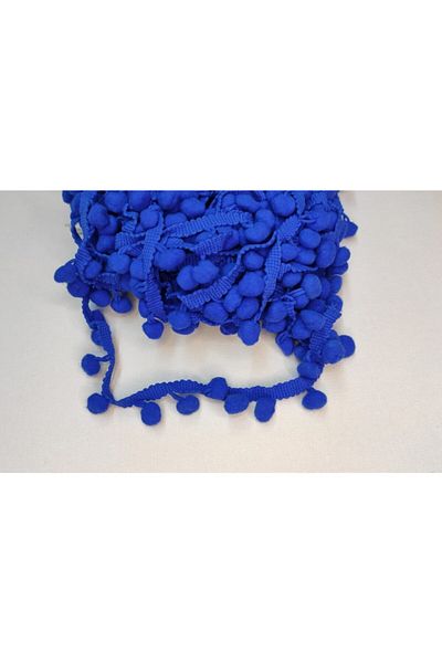 ATMACA TUHAFİYE 3 Meters Saks Blue Ribbon Pompom – Pompom