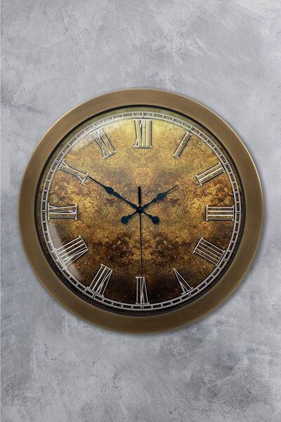 Platin Saat هدية ساعة حائط معدنية عتيقة مقاس 36 سم من قبرص