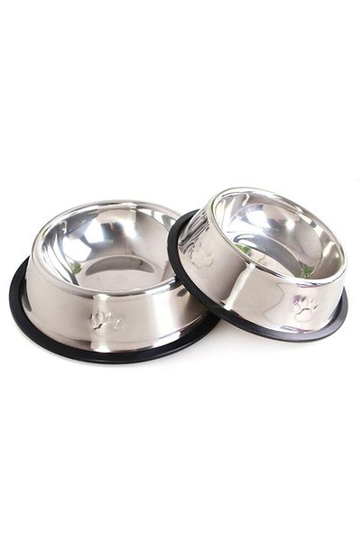 Trendpoint 18cm Metal Cat and Dog Food Water Container