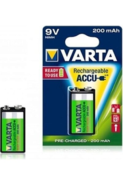 Varta 9 Volt 200mah Şarj Edilebilir 9 Volt Kare Pil Alman Malı-aynı Gün Ücretsiz Kargo