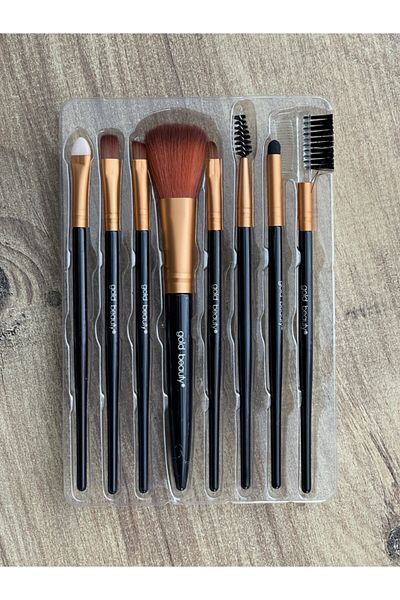 Gold Beauty 8-Piece Makeup Brush Set (Gold)