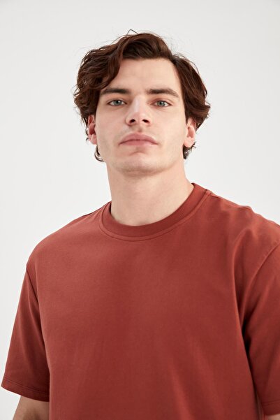 DeFacto Μπλουζάκι με κοντό μανίκι Comfort Fit Crew λαιμόκοψη