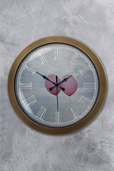 Platin Saat هدية ساعة حائط معدنية عتيقة مقاس 36 سم