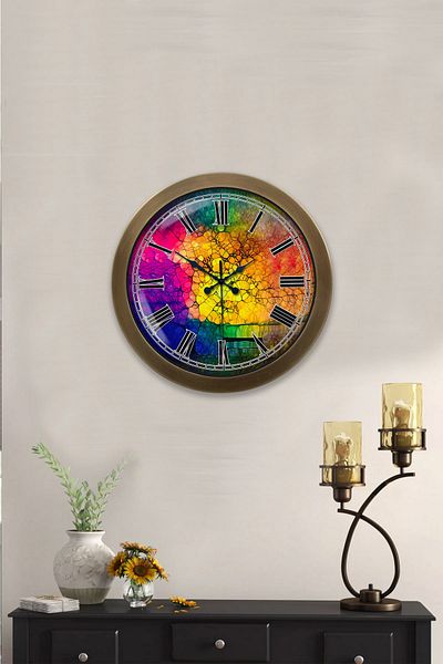 Kasva Concept Gift 36 cm Antique Metal Color Wall Clock