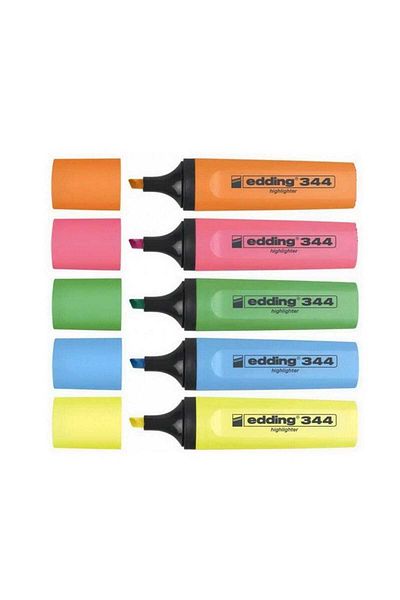Edding 344 Highlighter Highlighter Marker Pen 5 Color Set
