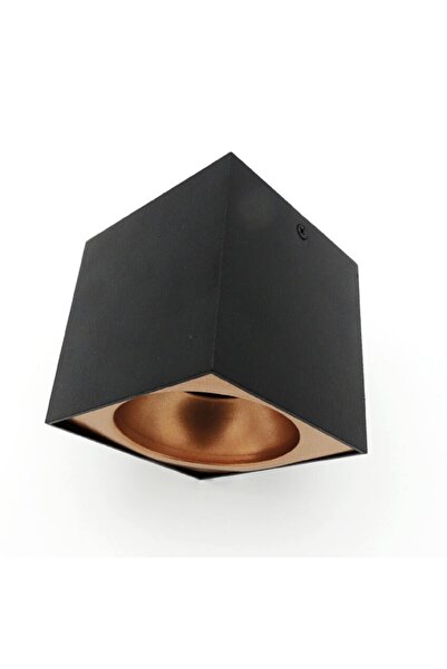 Sunlight Sıva Üstü Kare Siyah Led Spot Armatür Gu10 Led Beyaz Ampullü