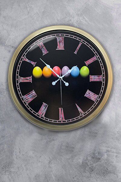 Dream Gift ساعة حائط هدية على شكل بيضة معدنية عتيقة مقاس 40 سم